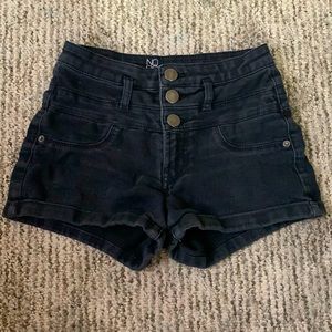 Midsize black jean shorts!